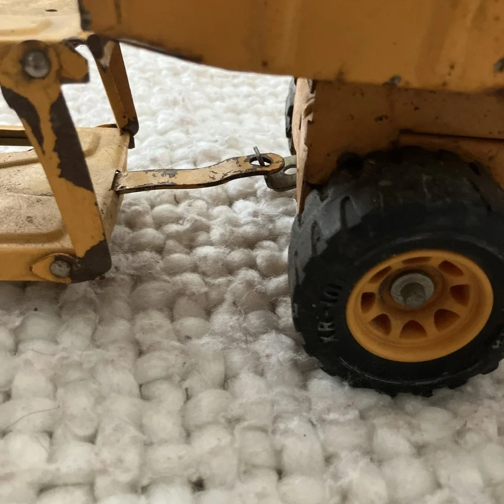 Vintage‎ Tonka Dump Truck With Trailer 1960's Pressed Steel Yellow Distressed